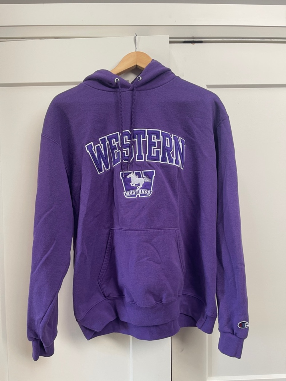 Champion Purple Western Mustangs Hoodie